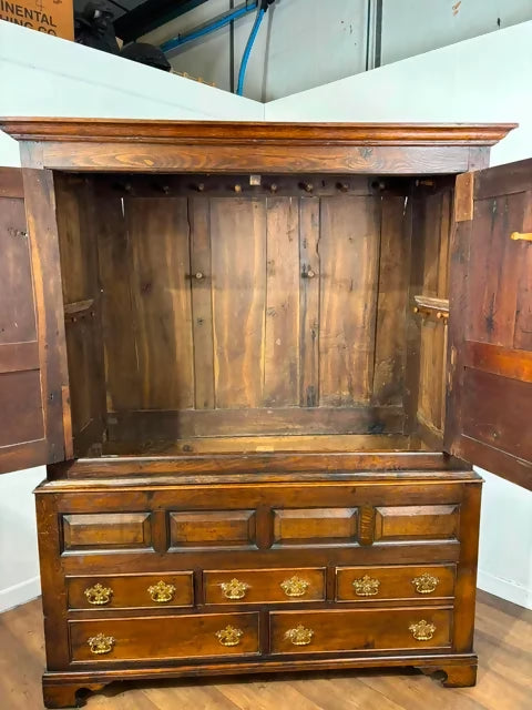 Early Georgian Oak Press Cupboard
