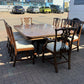 Large Antique Mahogany Dining Table & 8 Chairs.