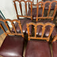 Set Of Twelve Mahogany Dining Chairs With Burgundy Leather Upholstered Seats