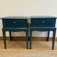 Stag ‘leggy’’ bedside cabinets, pair