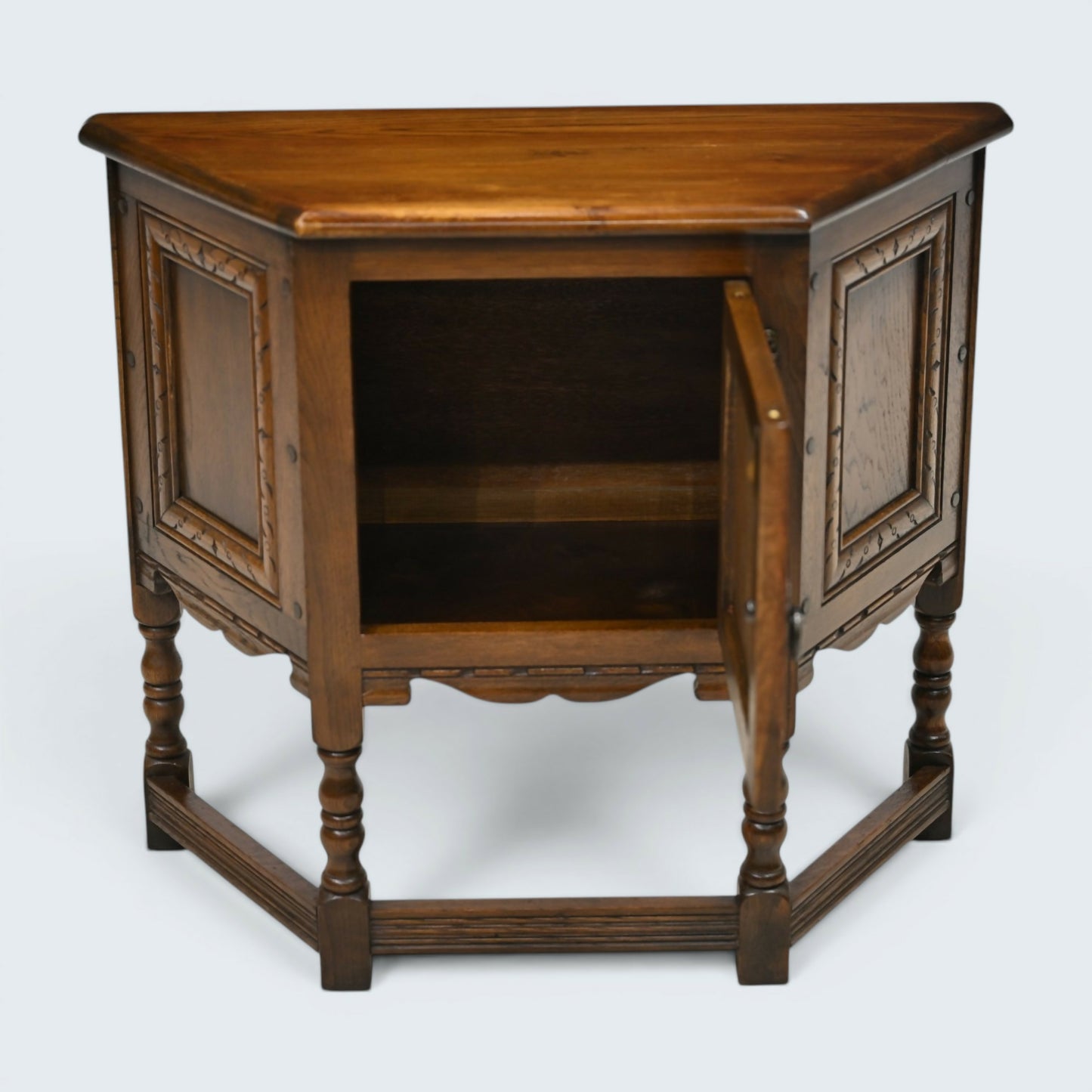 Old Charm Oak Hall Table With Cupboard Light Oak vintage Sideboard FREE Delivery