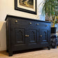 Newly refurbished oak sideboard black by Webber furniture