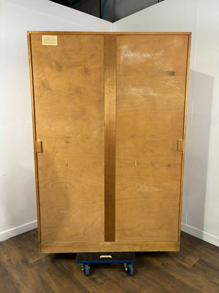 Mid Century Stag Teak Double Wardrobe