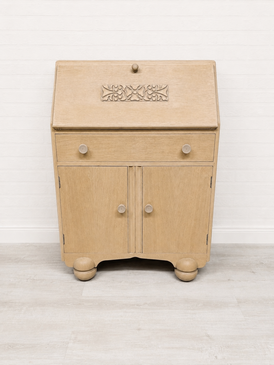 Art Deco Solid Oak Bureau Desk