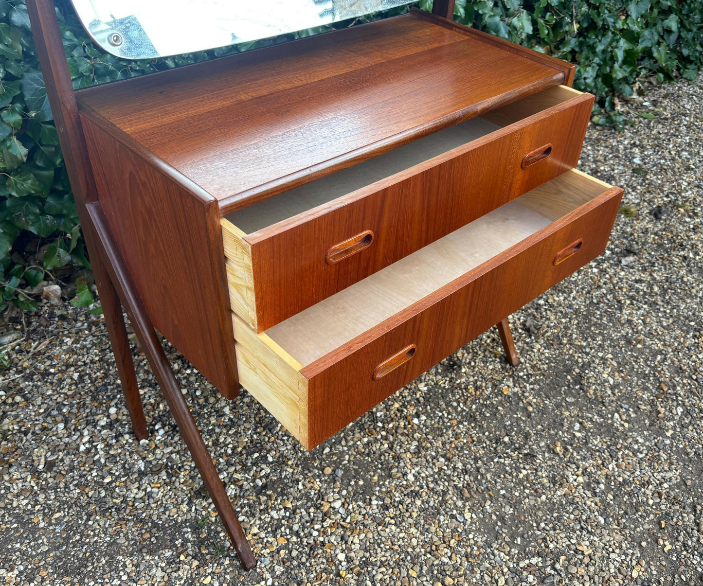 Vintage 1960's Danish Teak Vanity Table