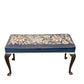 Antique needlepoint footstool