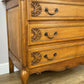 Chest of Drawers Vintage French Louis Oak 3 Drawers Carved Cabinet LOT 6259
