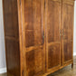 Wardrobe Vintage French Louis Oak Triple Door Carved Armoire Cabinet LOT 6537