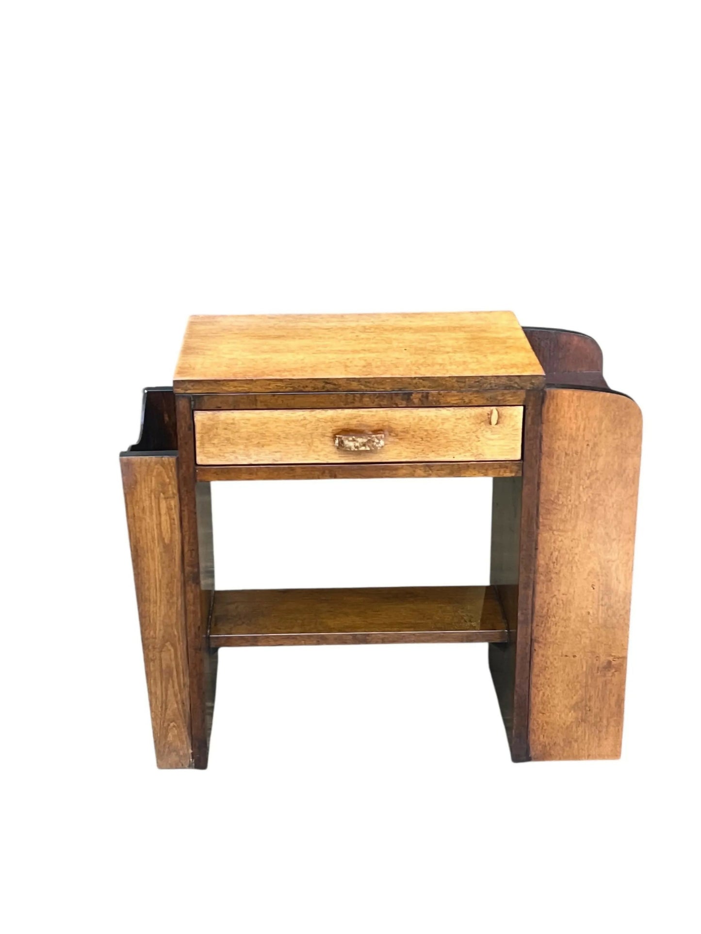 Antique Tawa wood Art Deco side table