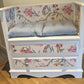 white and floral bench seat 2
