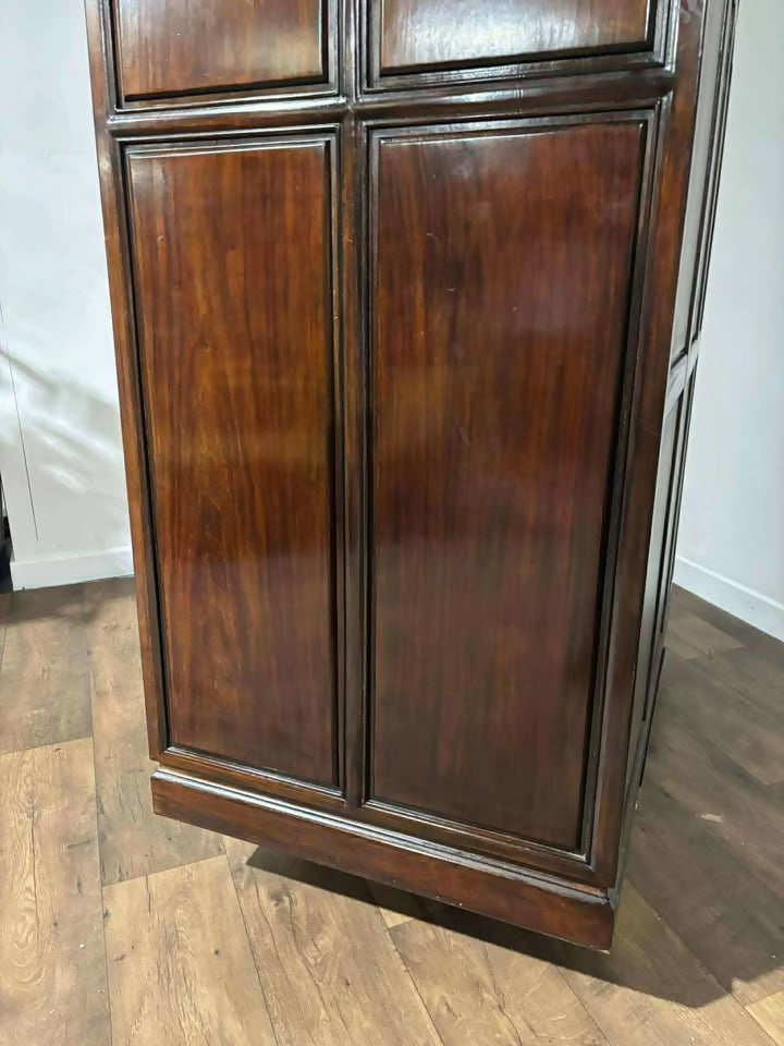 Oriental style Two Door Mahogany Wardrobe