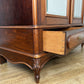 Wardrobe Antique French Style Walnut Mirrored Two Door Carved Armoire LOT 6538