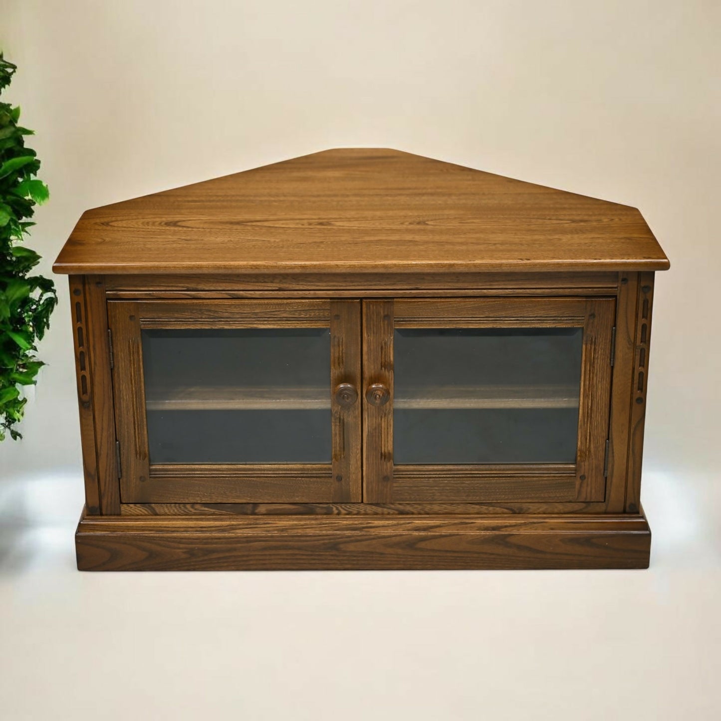Ercol Corner TV Stand Video Cabinet Corner Flap Light Finish FREE UK Delivery*