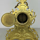 Clock Vintage French Style Brass Ornate Mantel Clock with Key LOT 6474