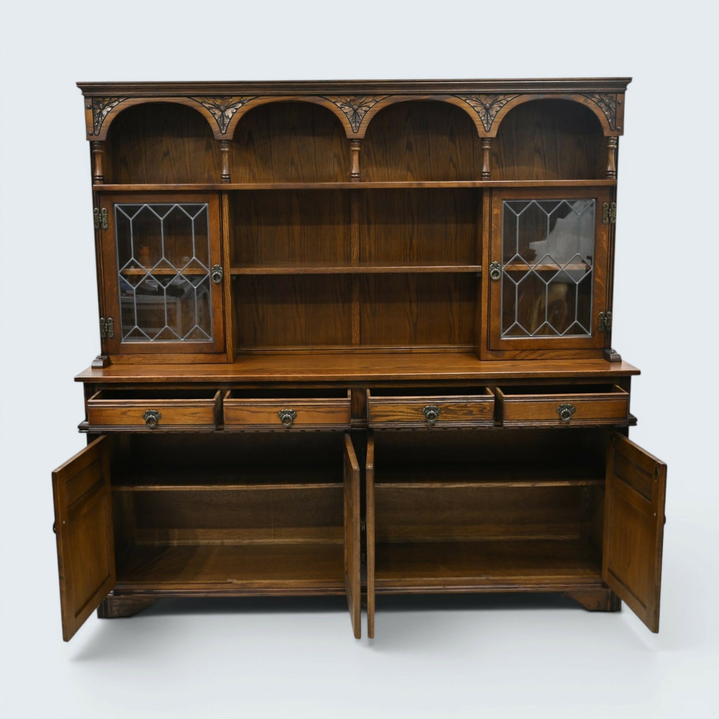 Old Charm Oak Dresser In Light Oak Sideboard Display EXC Clean FREE UK Delivery