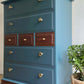 Stag Minstrel Chest of Drawers Upcycled in Two-Tone of Blue