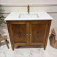 Vintage Oak Bathroom Vanity Unit