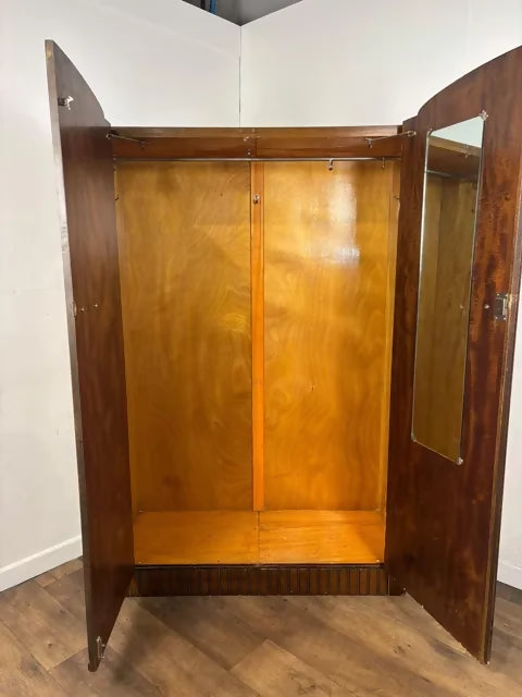 Vintage Art Deco Oak Double Wardrobe – W.H. Snout & Son, Shrewsbury