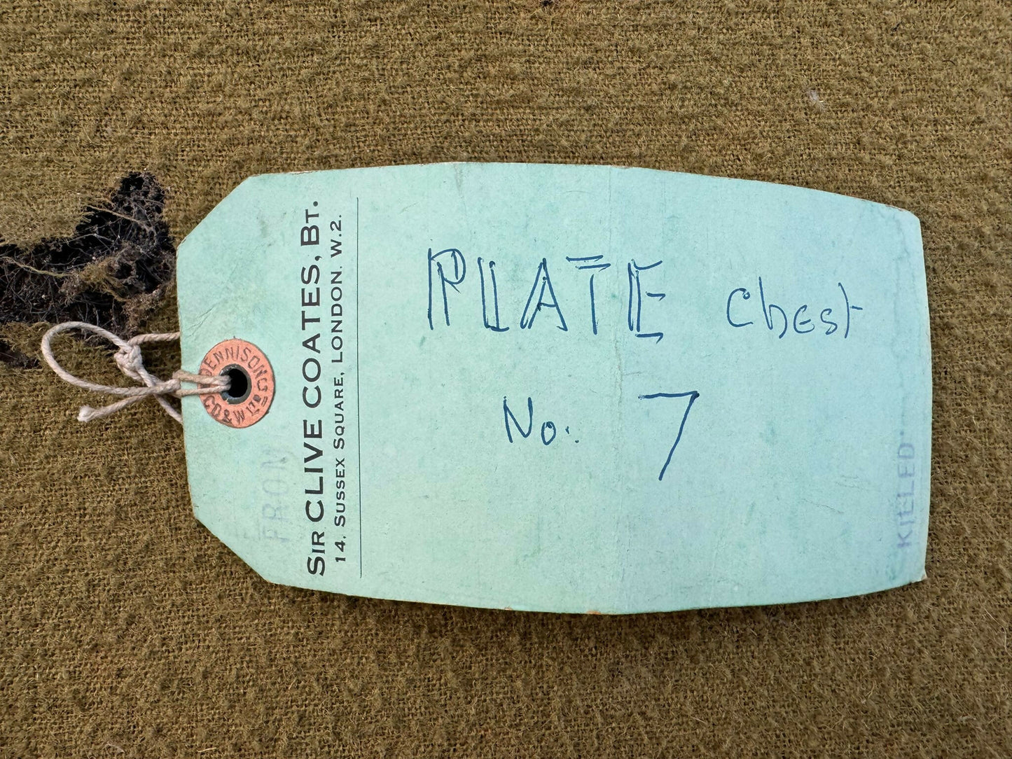 Large Antique Oak Brass Bound Silver or Plate Chest, Trunk