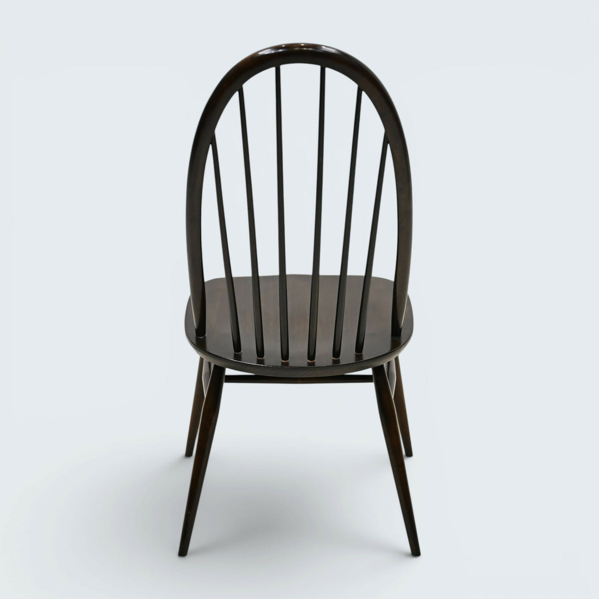 4 Ercol Dining Chairs Quaker Bow Back Retro Vintage Dark Finish FREE UK Delivery