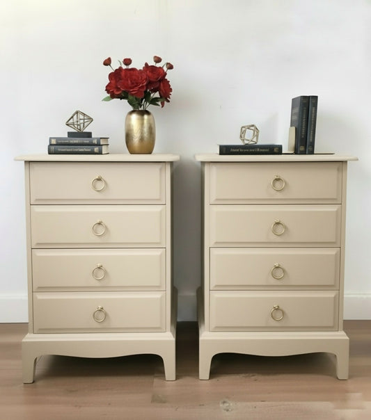 Stag minstrel beige bedside cabinets