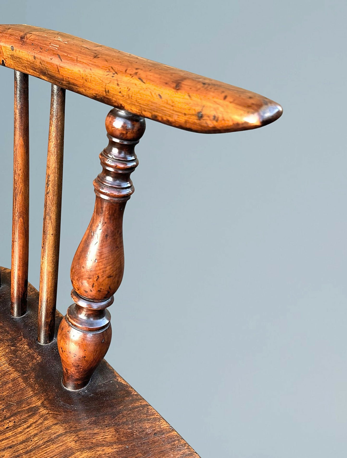 Yew Wood Low Back Windsor Arm Chair