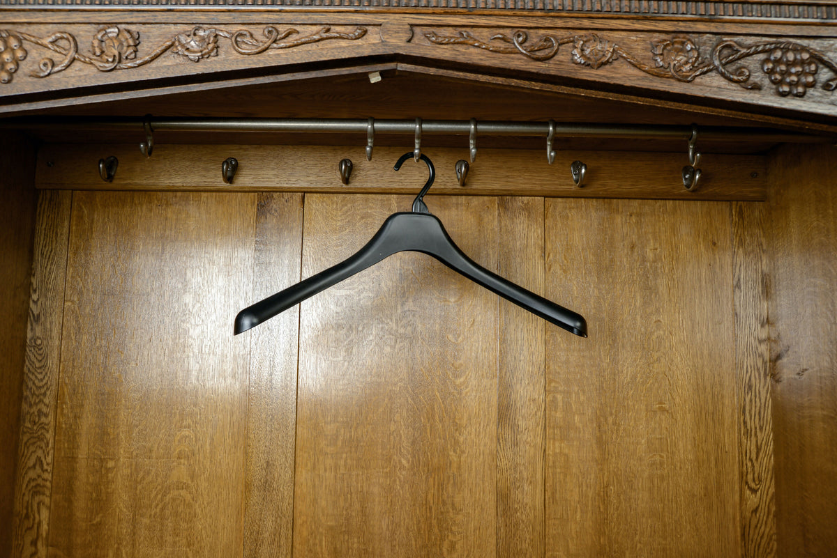 Art Deco Solid Oak Double Wardrobe - 1930s
