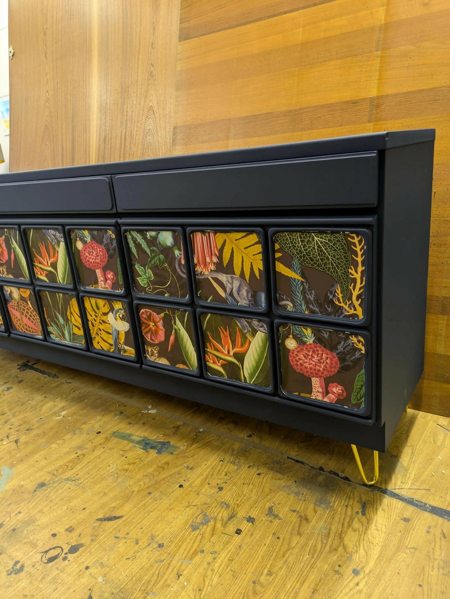 Mid Century Nathan Squares Sideboard Teak Retro PAINTED Upcycled Designed TO ORDER