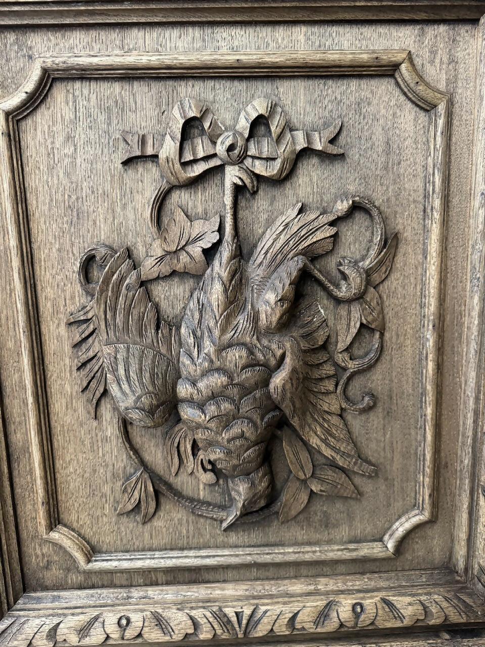 French Carved Oak Hunting Sideboard