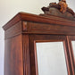 Wardrobe Antique French Style Mahogany Mirrored Two Door Carved Armoire LOT 6543