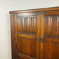 Vintage Priory Style Oak Double Wardrobe