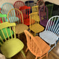 Hand Painted Multi Coloured Dining Chairs