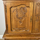 Cabinet Vintage French Louis XIV Style Oak Sideboard Carved Cupboard LOT 6266