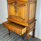 Vintage Drinks Cabine tFrench Louis XIV Style Cabriole Legs Carved Cabinet LOT 2917