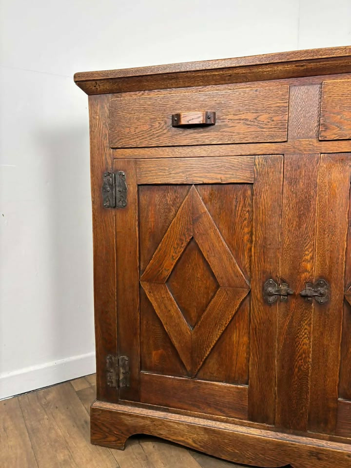 Arts & Crafts Style Oak Cabinet
