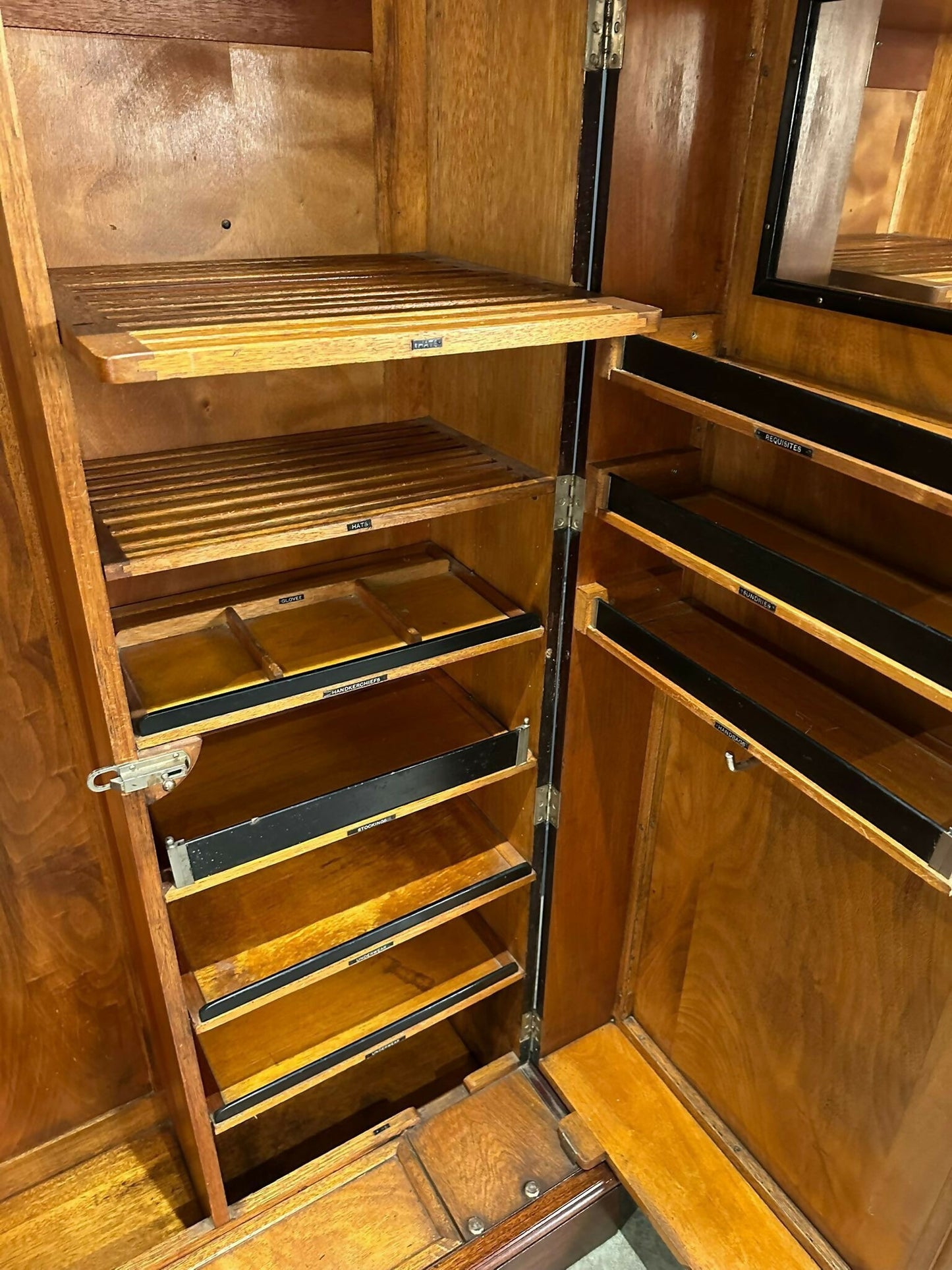 Vintage Mahogany Compactum Wardrobe, 1920s