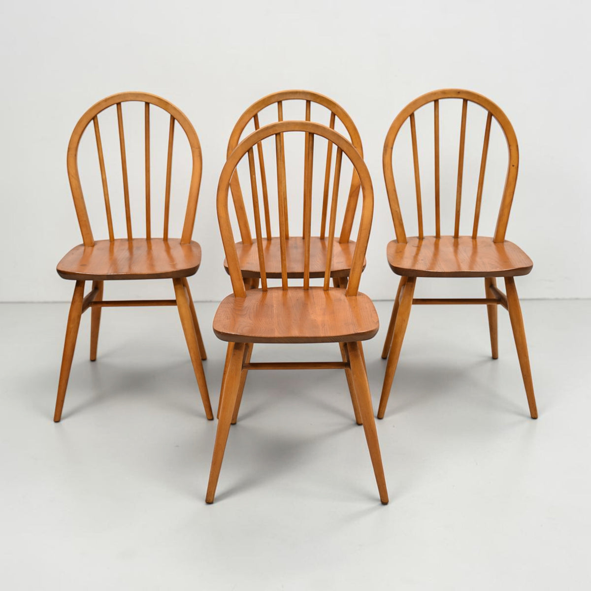 4 Ercol Windsor Kitchen Dining Chairs Light Finish Model 400 FREE UK Delivery*