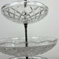 Bomboniere Vintage French Crystal Cut Three Tier Serving Cake Stand LOT 6439
