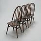 4 Ercol Dining Chairs Quaker Bow Back Retro Traditional Finish FREE UK Delivery*