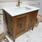 Vintage Oak Bathroom Vanity Unit