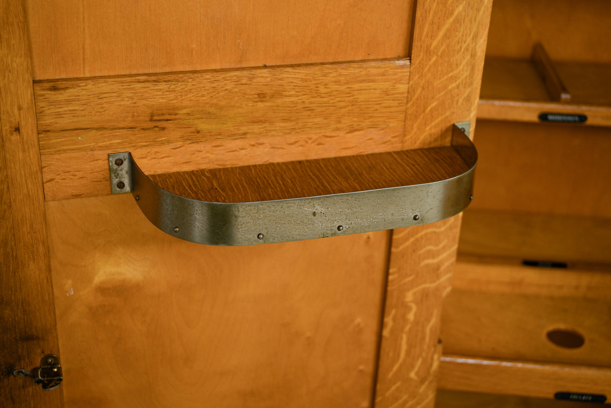 Vintage Oak Gentlemans Wardrobe - 1930s - 1940s