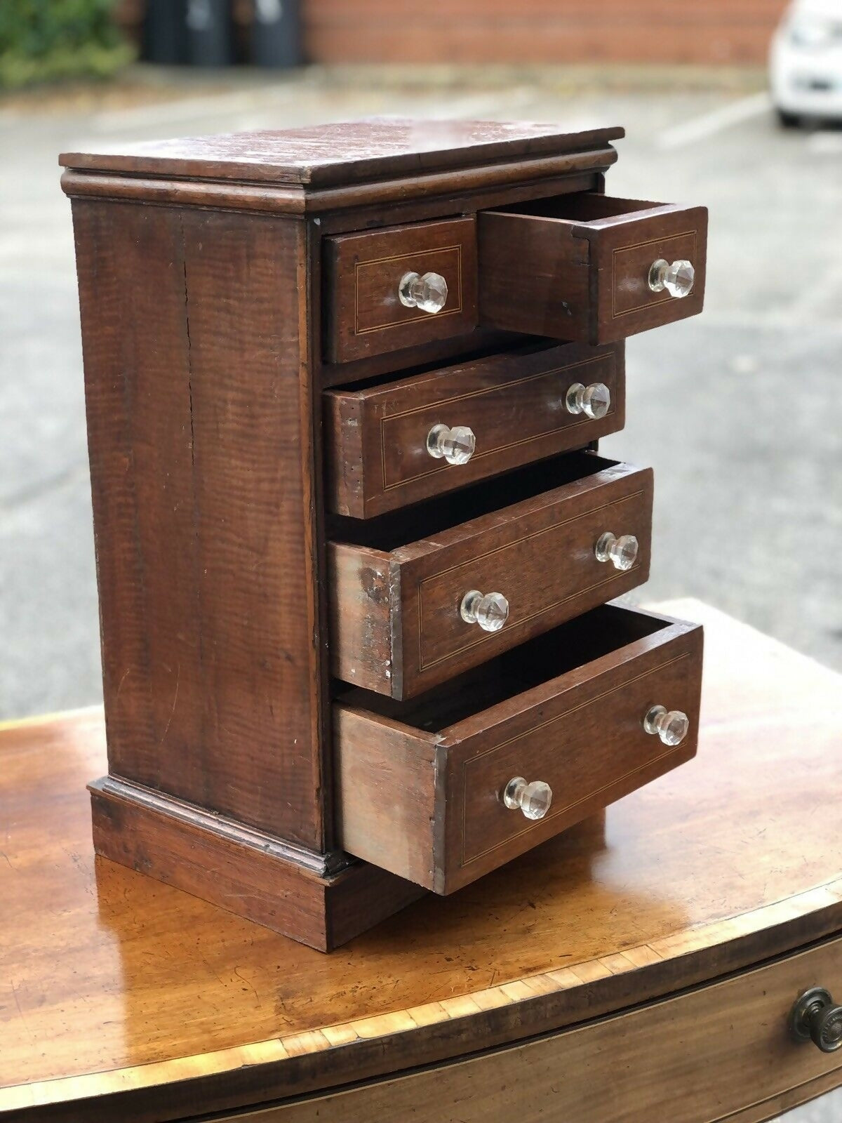 Vintage Victorian Set Of Table Top Jewellery/ Collectors Drawers.