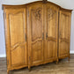 Wardrobe Vintage French Louis XVI Style Oak Four Door Carved Armoire LOT 6497