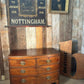 Antique Georgian Bowfront Two over Two Chest of Drawers, c 1820