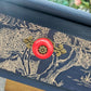 Luxe Navy Blue Hand Painted Stag Minstrel Classic Vintage Dressing Table Desk