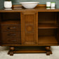 Art Deco Oak Sideboard Buffet with Drawers Inside