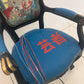 Striking, vintage occasional chair with Japanese style Geisha Girl design