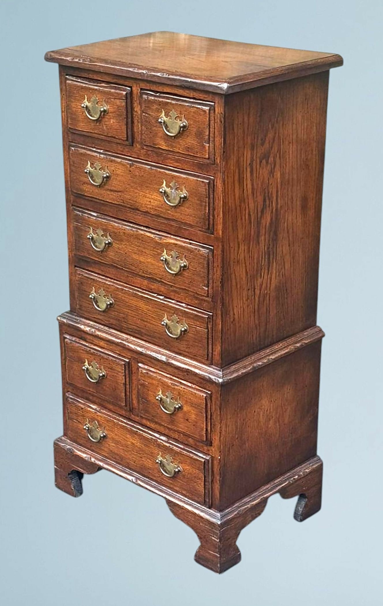 Oak Miniature Tallboy / Chest of Drawers