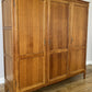 Wardrobe Vintage French Louis Oak Triple Door Carved Armoire Cabinet LOT 6531
