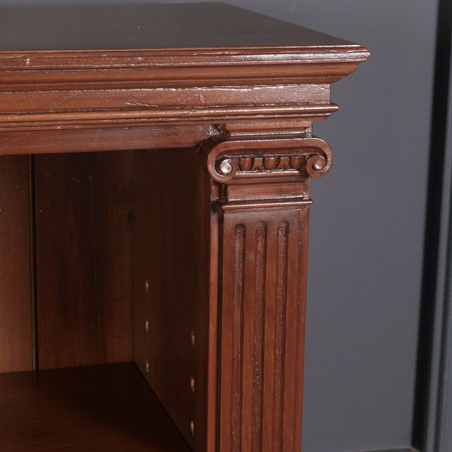 Vintage Victorian Oak Open Bookcase